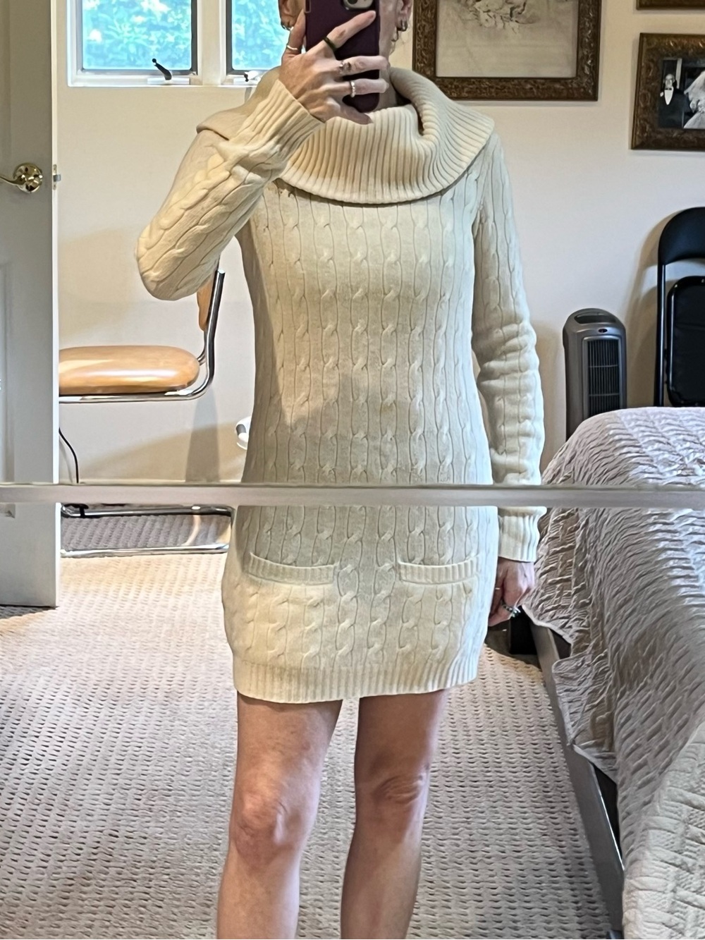 Ralph Lauren Cashmere Turtleneck Mini Dress.